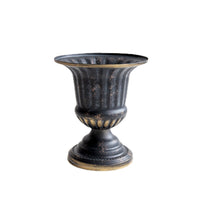 Vintage Black Distressed Floral Vase for Home Decor and Events