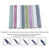 8-Piece Ruby Sharpening Stone Set, 150x20x5mm, for Fixed-Angle Knife Sharpeners, Polishing & Fine Grinding