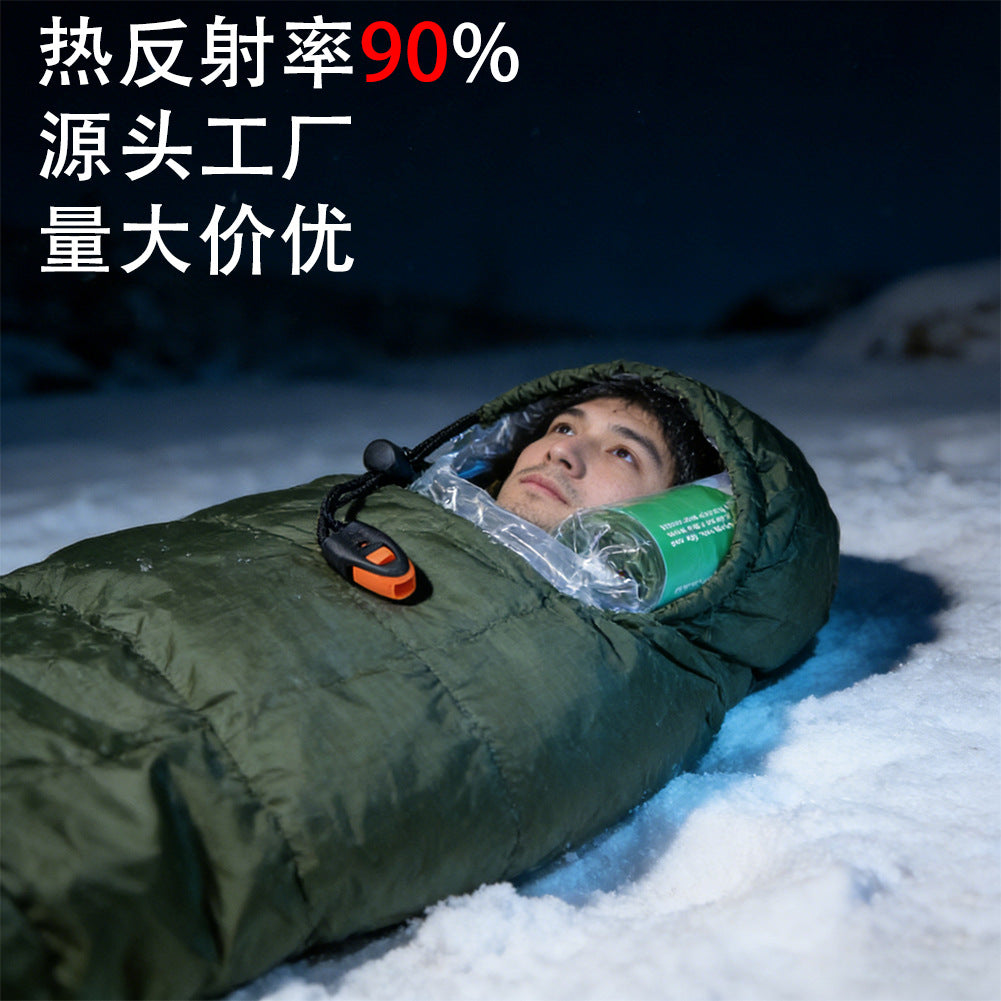 Emergency Survival Sleeping Bag Thermal Mylar Blanket for Outdoor Camping Hiking