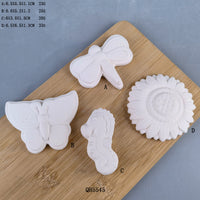 Christmas Ceramic Snowflake & Gingerbread Man Ornaments for DIY Crafting
