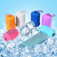 Cooling Towel for Outdoor Sports & Fitness with Portable Silicone Case, Quick-Dry