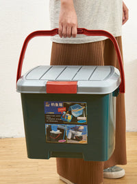 Portable Storage Box with Lid, Thickened, Seatable, Large Capacity for Outdoor, Car, Fishing, and Organization
