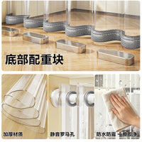 Retractable Transparent Door Curtain for Air Conditioning Insulation and Wind Protection