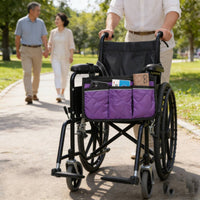Wheelchair Armrest Side Storage Bag Multi-Pocket Stroller Organizer