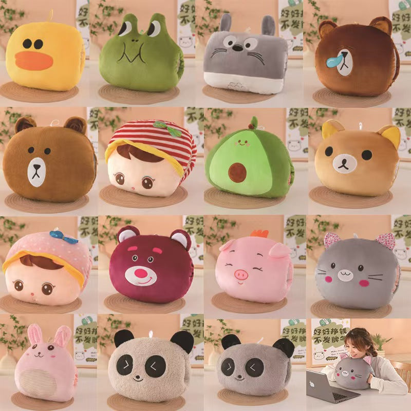 Cartoon Plush Hand Warmer Pillow Toy for Napping