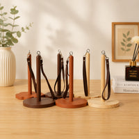 Wooden Yarn Holder with Rotating Spool for Knitting and Crocheting, Detachable Thread Organizer