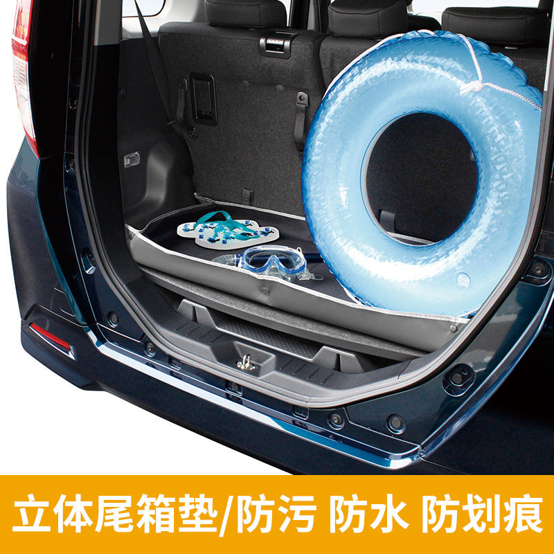 YAC Universal Waterproof Car Trunk Liner Mat for Sedans and SUVs, Large Capacity Storage Organizer
