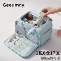 Large Capacity Portable Hanging Toiletry Bag with Compartments for Travel