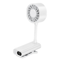 Portable Handheld Cooling Fan with Semiconductor Refrigeration and Magnetic Clip, USB Rechargeable Mini Quiet Neck Fan