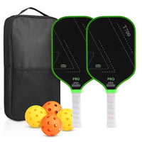 T700 Carbon Fiber Pickleball Paddle Set with Balls and Bag