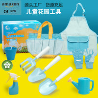 Kids' Garden Tool Set with Tote Bag, Watering Can, and Apron - Macaron Blue