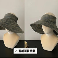 Gradient Wide Brim Sun Visor Hat for Beach Vacation