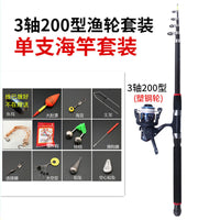 Fiberglass Telescopic Fishing Rod and Reel Combo Set for Saltwater and Freshwater Angling