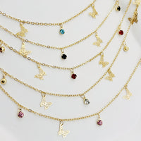 DIY Colorful Zircon Butterfly Chain for Jewelry Making
