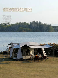 Automatic 2-Room 1-Hall Family Camping Tent with Sun Protection and Rainproof Features