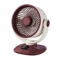 USB Desktop Fan with LED Display, Oscillation, Rechargeable Portable Quiet Strong Airflow for Dorm Office