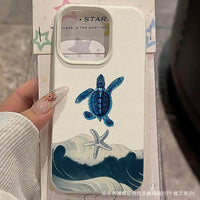 Starfish Seashell Turtle Phone Case for iPhone 11/12/13/14/15/16/17 Pro Max