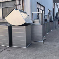 Galvanized Square Ventilation Duct for Fire Smoke Exhaust, Industrial Rectangular Sheet Metal Air Duct