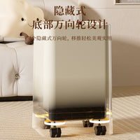 Nordic Style Double-Layer Waste Bin for Bathroom & Hotel Rooms, Cream/Red