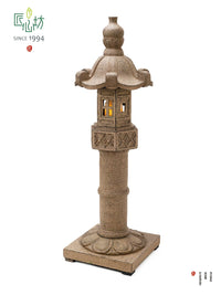 Zen Garden Japanese Stone Pagoda Lantern for Outdoor Landscape and Patio Decor
