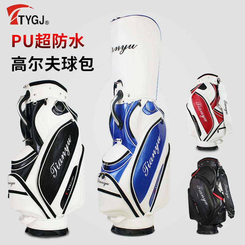 TTYGJ Men's Lightweight PU Waterproof Golf Club Stand Bag