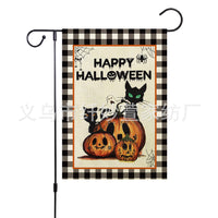 Halloween Christmas Thanksgiving Garden Flag Double-Sided Outdoor Decoration Pumpkin Autumn Black Cat Flag