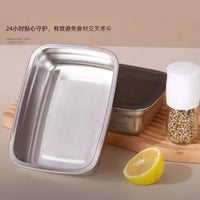 Stainless Steel Food Storage Container with Airtight Lid for Meal Prep, Picnic, and Refrigerator Organization