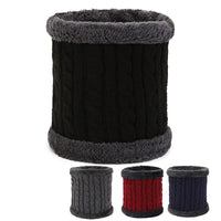Unisex Winter Fleece Lined Knit Neck Warmer Scarf for Outdoor Cycling