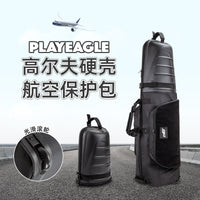 PlayEagle Hard Shell Golf Travel Bag with Wheels for Air Transport