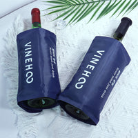 Portable Insulated Wine Cooler Bag for Beer, Champagne, and Red Wine - Reusable Polyester Ice Pack