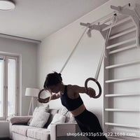 Indoor Wall-Mounted Pull-Up Bar & Swedish Ladder for Home Gym Rehabilitation Training