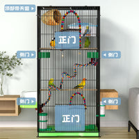 Luxury Tall Bird Cage for Home, Large Villa Design for Parrots, Cockatiels, Peonies, Mynahs, and Breeding
