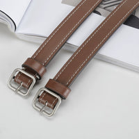Genuine Leather Cuff Straps for Coats and Jackets - Adjustable Wrist Bands