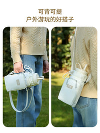 Multifunctional Insulated Water Bottle Bag with Phone Pouch, Adjustable Shoulder Strap