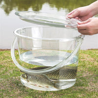 Portable Fishing Bucket with Lid, Thickened Round Live Fish Container, Multi-functional Outdoor Seating Tackle Box