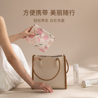 Portable Self-Closing Storage Pouch for Cables, Earphones, and Cosmetics