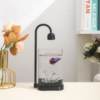 Ultra-White Glass Betta Fish Tank Desktop Aquarium with Landscaping Options