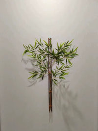 New Chinese Style Bamboo Woven Wall Vase for Tea Room Decor