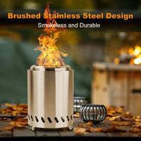 Portable Stainless Steel Outdoor Wood Burning Gasification Stove for Camping and Patio
