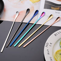 Japanese Style 304 Stainless Steel Long Handle Bar Spoon for Cocktails, Ice Cream, and Desserts