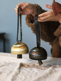 Handmade Yunnan Brass Bell Wind Chime Door Hanging Ornament for Meditation and Good Fortune