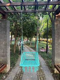 Ins Square Hanging Chair Swing Indoor Outdoor Courtyard Balcony Hammock with Tassels