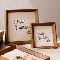 Mini Square Wooden Photo Frame for Desktop Display