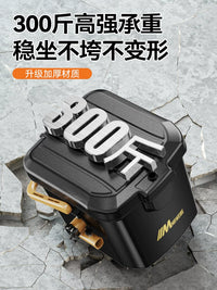 Multifunctional Portable Fishing Bucket with Seat, Lightweight Fishing Tackle Box for Angling