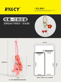 Acrylic Balloon Dog Keychain with Integrated Access Card Holder