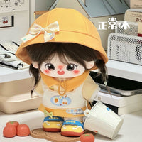20cm Carrot-Themed Doll Clothes Set for Cotton Dolls, Cute Outfit for Idol Dolls