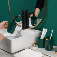 Minimalist Travel Toothbrush Holder Set with Mouthwash Cups