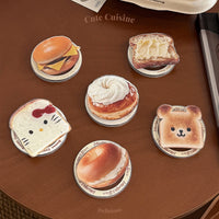 Cute Bread Toast MagSafe Compatible Retractable Phone Stand Portable Desktop Holder