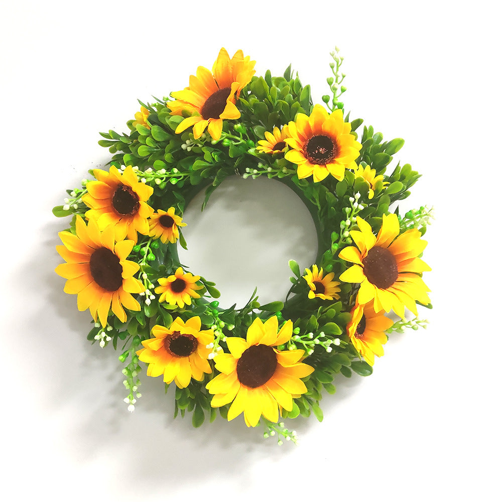 Artificial Sunflower Wreath for Wedding & Home Decor