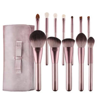 12-Piece Grape Makeup Brush Set with Pony Hair Bristles for Beginners, Eyeshadow, Powder, Blush, Concealer